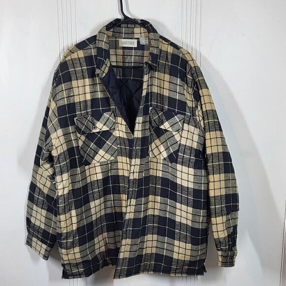 Lake N Trail Men's Tan & Black Plaid Shacket - Picture 1 of 12